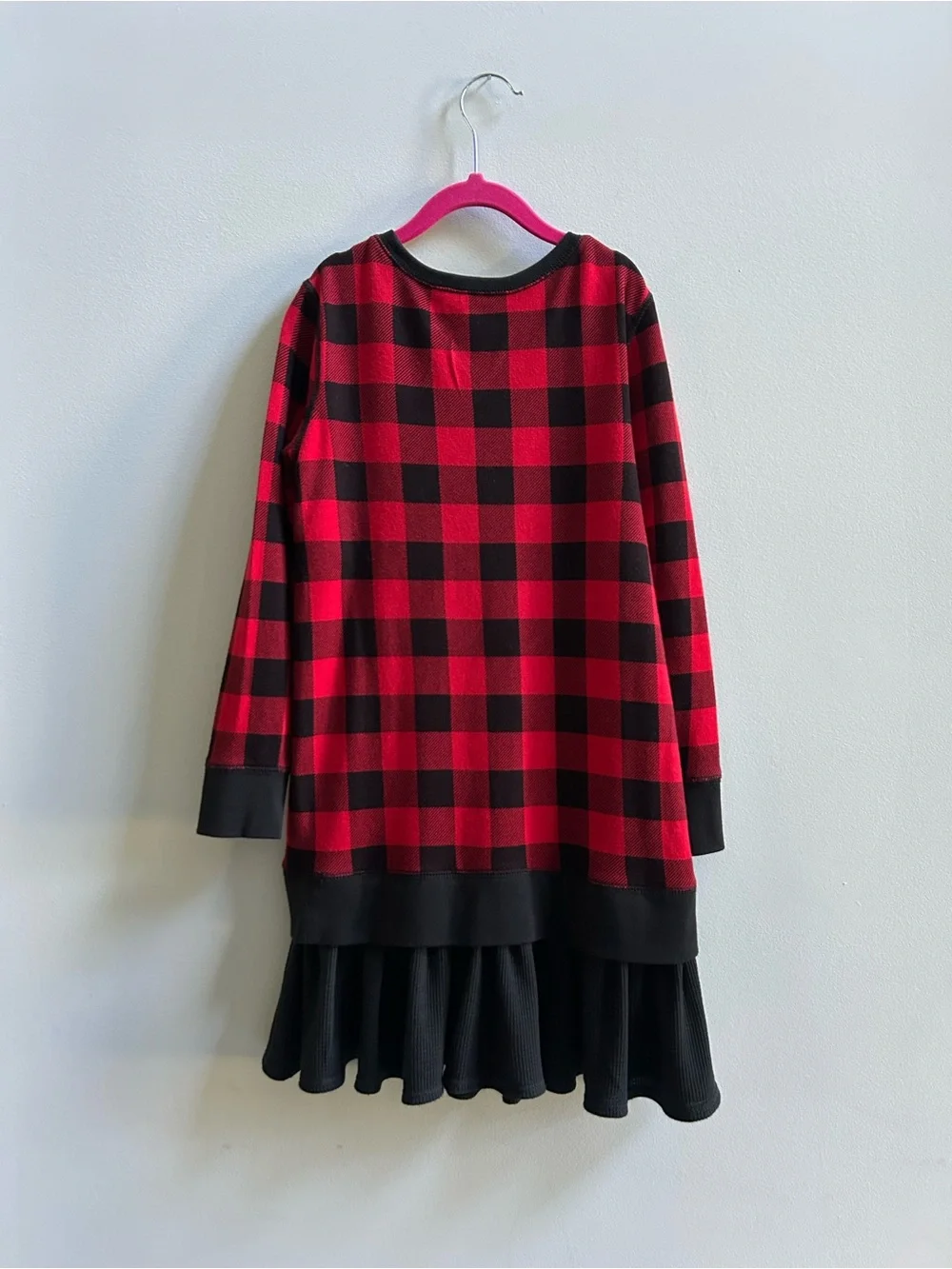 Polo Ralph Lauren Girls’ Size 8-10 Red and Black Buffalo Check Cotton Dress